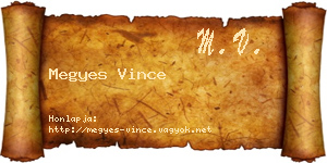 Megyes Vince névjegykártya